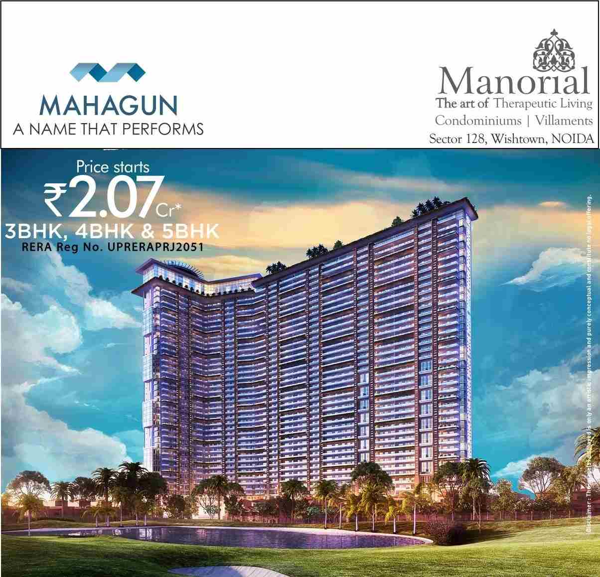 Experience premium luxury along with premium returns at Mahagun Manorial in Noida